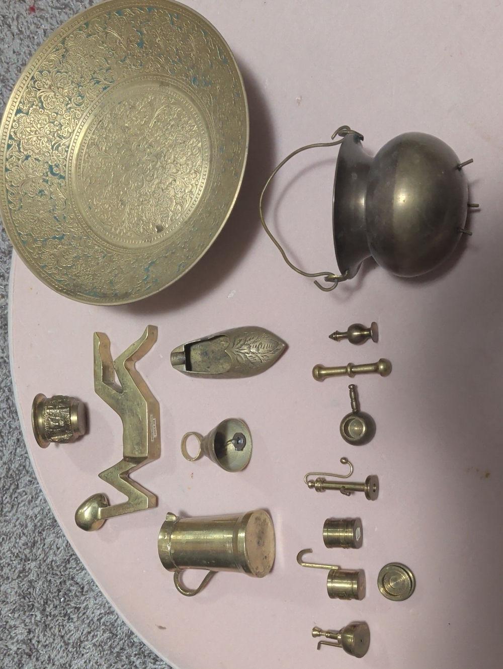 Huge Lot Of 15 Vintage Brass Collection